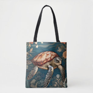 Beautiful Underwater Sea Turtle Tote Bag