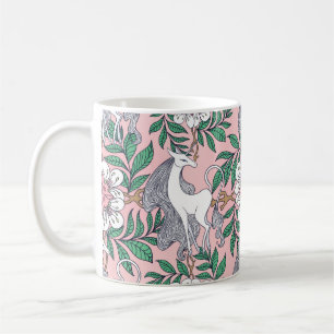 Beautiful unicorn and circular floral ornament sea coffee mug
