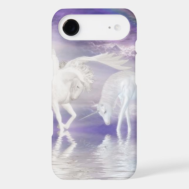 Beautiful Unicorn and Pegasus Fantasy Case-Mate iPhone Case (Back)