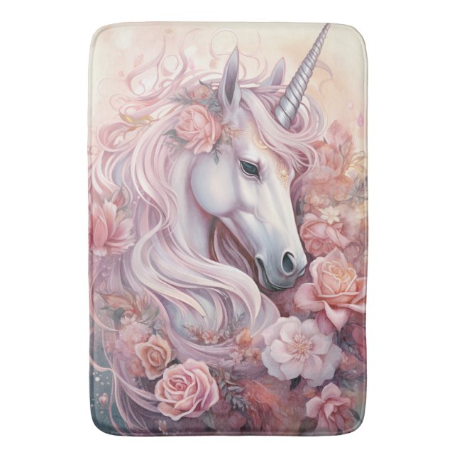 Beautiful Unicorn Bath Mat (Front Vertical)