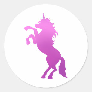 Beautiful unicorn - Choose background colour Classic Round Sticker