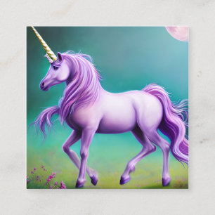 Beautiful Unicorn Horse Graphic Square Business Card