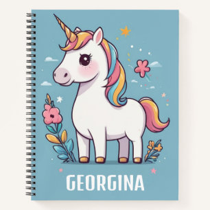 Beautiful Unicorn Personalized Kids Notebook