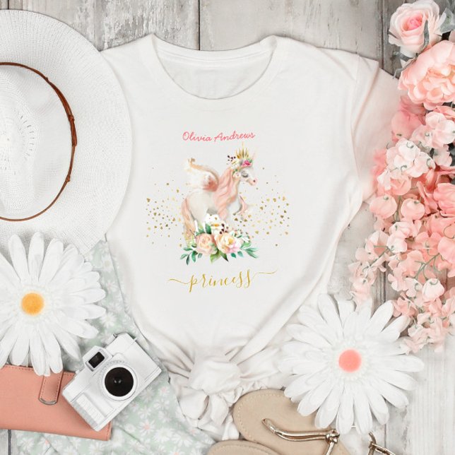 Beautiful Unicorn Princess Girl -  T-Shirt (Creator Uploaded)