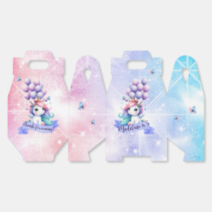 Beautiful Unicorn with Balloons Favour Box
