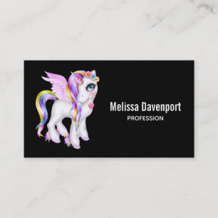 Beautiful Unicorn with Rainbow Mane Business Card