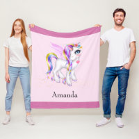 Beautiful Unicorn with Rainbow Mane & Tail