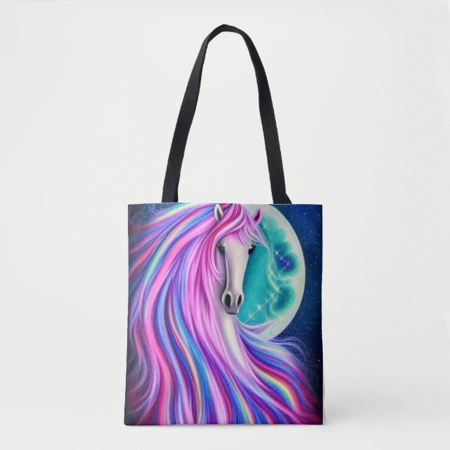 Beautiful Unicorns Full Flowing Graphic  Tote Bag (Front)