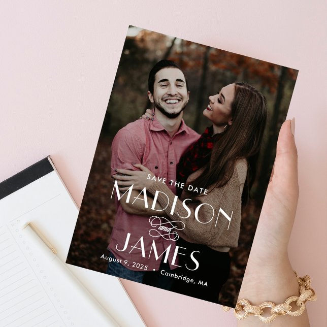 Beautiful Union Editable Colour Save The Date Card (Creator Uploaded)