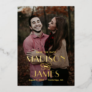 Beautiful Union FOIL Wedding Save The Date Card