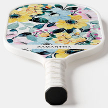 Beautiful unique blue & yellow floral