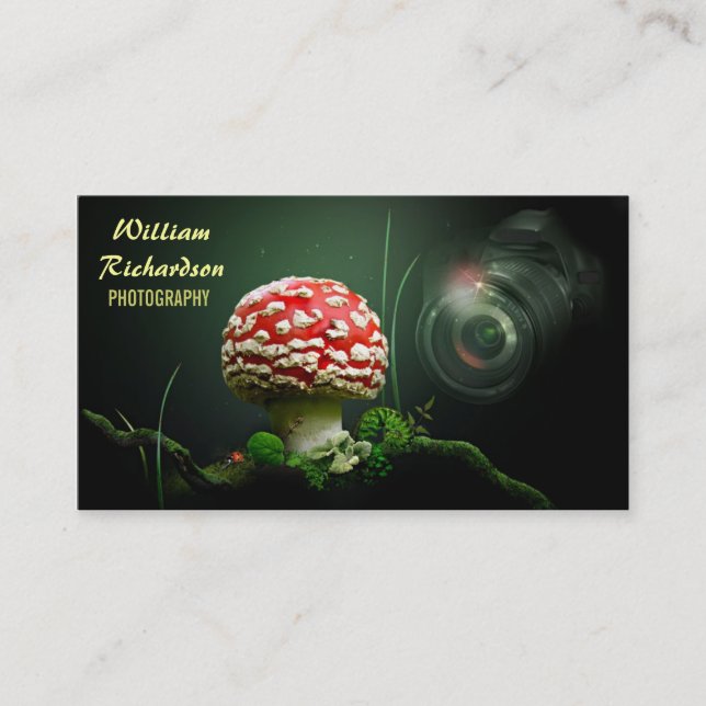beautiful unique design photographer business card (Front)