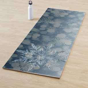 Beautiful & Unique Ice Crystal Blue Zen Meditation Yoga Mat
