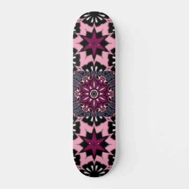 Beautiful unique Mandala flower design Skateboard (Front)