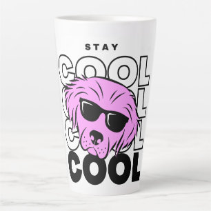 Beautiful Unique Pink Dog style Latte Mug