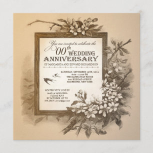beautiful unique vintage anniversary invitations