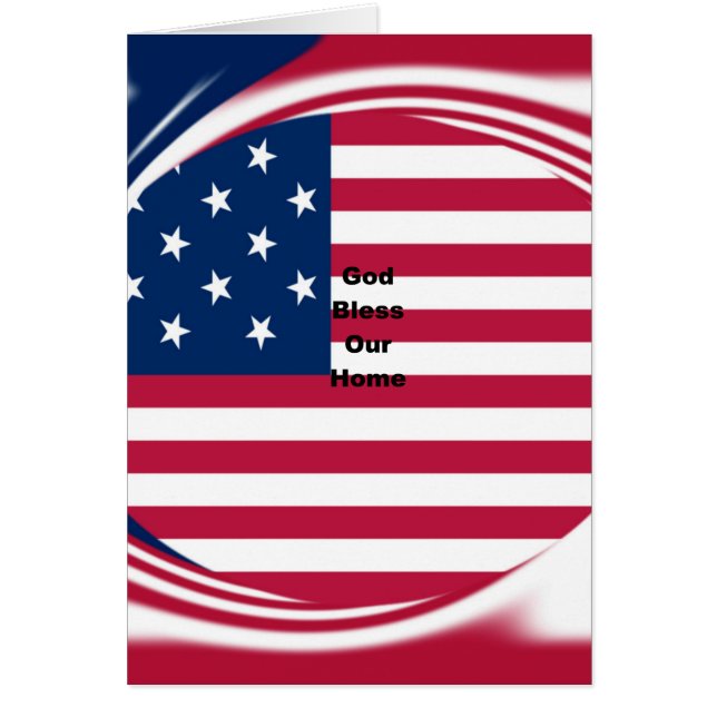 Beautiful USA Flag God Bless Our Home (Front)