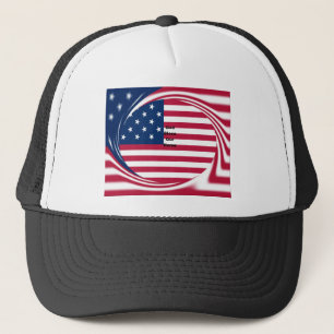 Beautiful USA Flag God Bless Our Home Trucker Hat