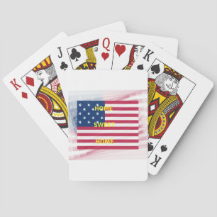 Beautiful USA Flag Home Sweet Home Playing Cards