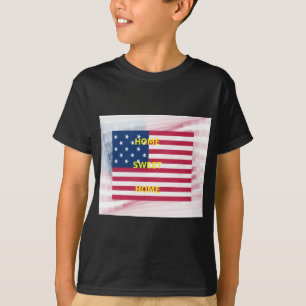Beautiful USA Flag Home Sweet Home T-Shirt