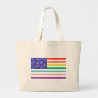 Beautiful USA FLag  Large Tote Bag