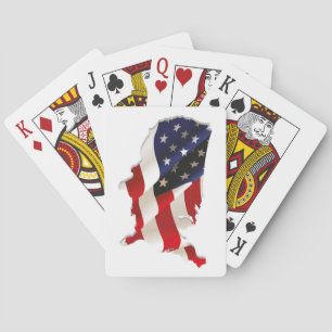 Beautiful USA Flag Map Deck of Playing Cards
