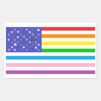 Beautiful USA Flag Rectangular Sticker