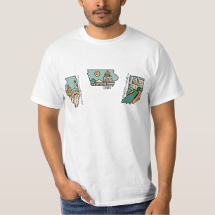 BEAUTIFUL USA STATES LANDSCAPE POSTCARD SET T-Shirt