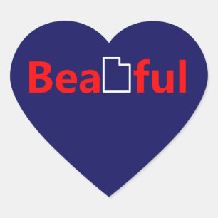 Beautiful Utah Heart Sticker