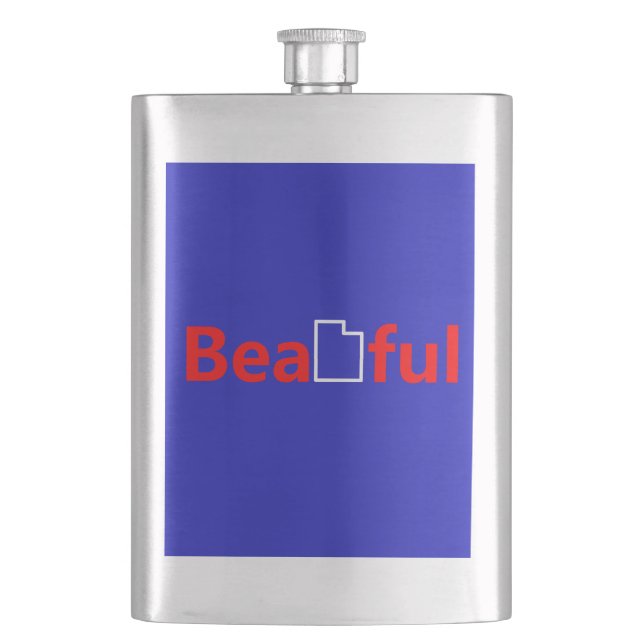 Beautiful Utah Hip Flask (Front)
