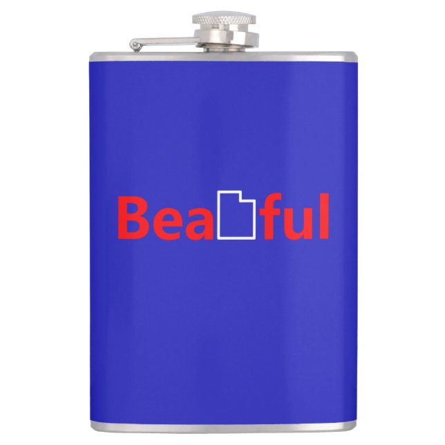 Beautiful Utah Hip Flask (Front)