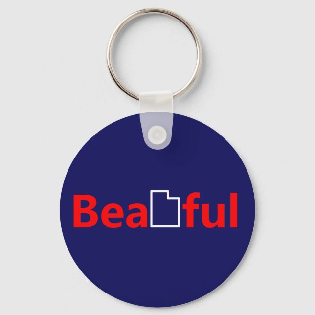 Beautiful Utah Key Ring (Front)