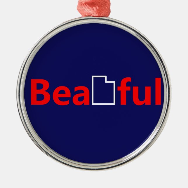 Beautiful Utah Metal Tree Decoration (Front)