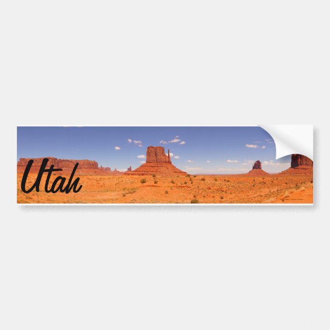 Beautiful Utah rock formation painted desert Bumper Sticker (Front)