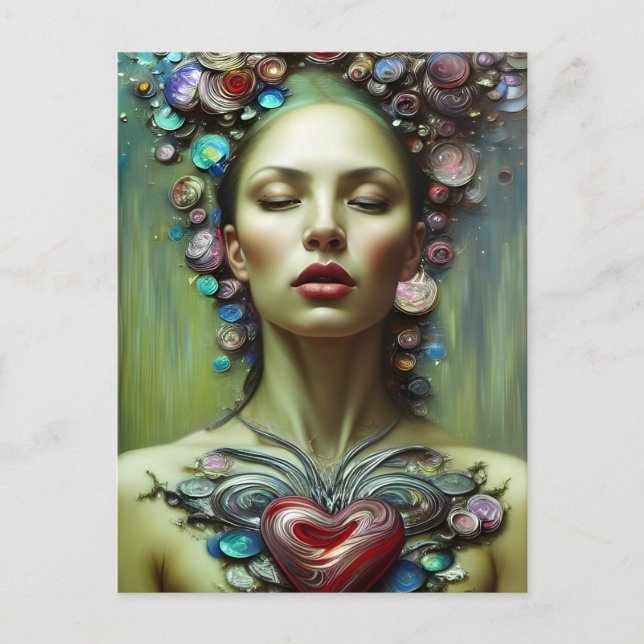 Beautiful Valentine Goddess of Love Postcard (Front)