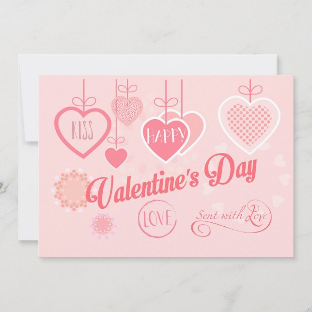 Beautiful Valentine's Day Modern design Boho Holiday Card (Front)
