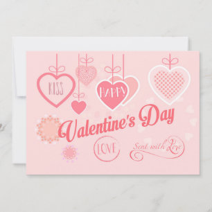 Beautiful Valentine's Day Modern design Boho Holiday Card