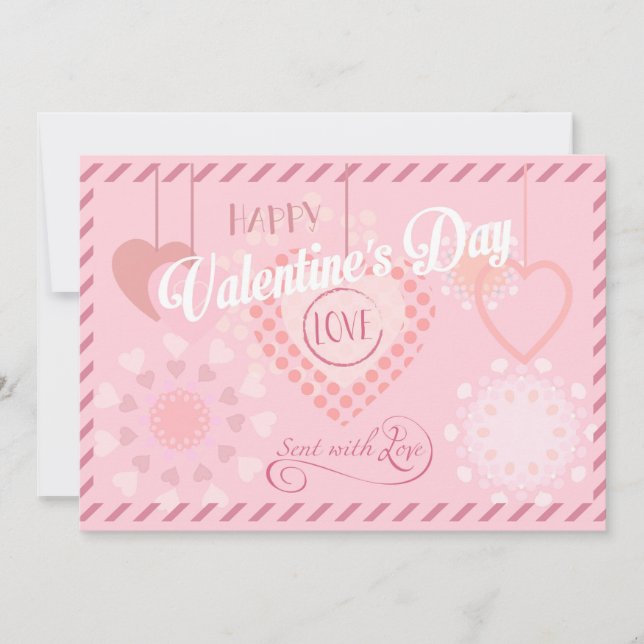 Beautiful Valentine's Day Modern design Boho Holiday Card (Front)