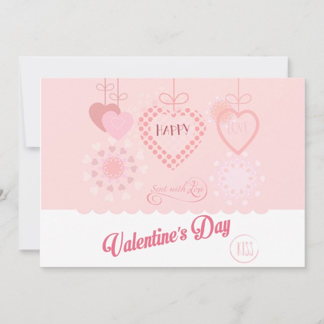 Beautiful Valentine's Day Modern design Boho Holiday Card (Front)
