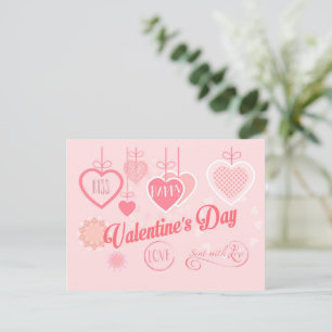 Beautiful Valentine's Day Modern design Boho Holiday Postcard