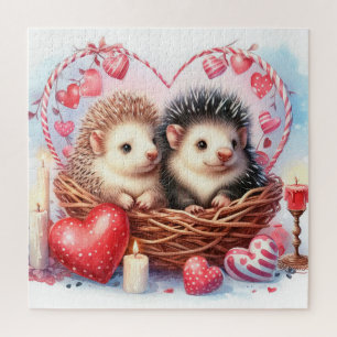 Beautiful Valentine's Day Porcupines Jigsaw Puzzle