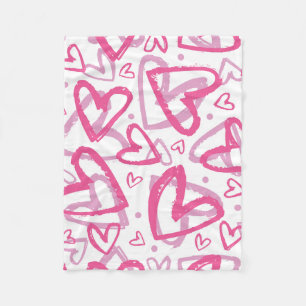 Beautiful Valentine's Heart Design  Fleece Blanket