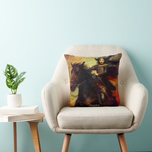 Beautiful Valkyrie on Horseback Cushion (Chair)