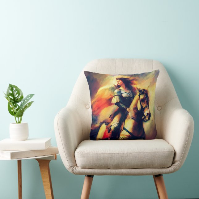 Beautiful Valkyrie on Horseback Cushion (Chair)