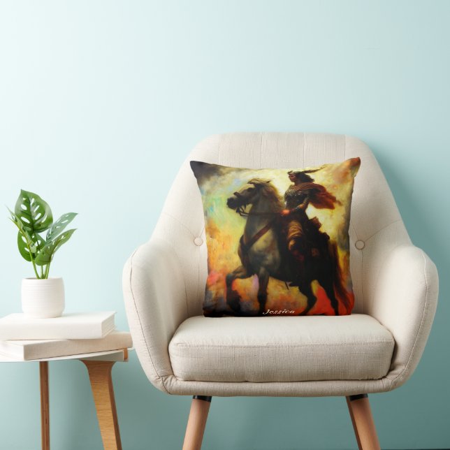 Beautiful Valkyrie on Horseback Cushion (Chair)