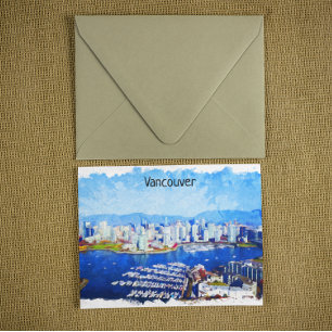 Beautiful Vancouver Canada City View Postcard