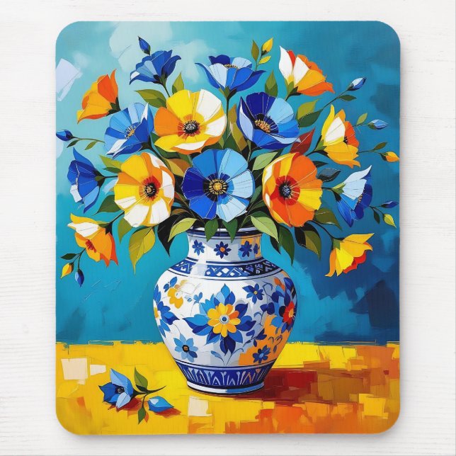 Beautiful Vase of Flowers  Mouse Mat (Front)