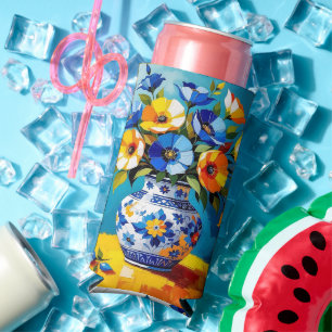 Beautiful Vase of Flowers  Seltzer Can Cooler