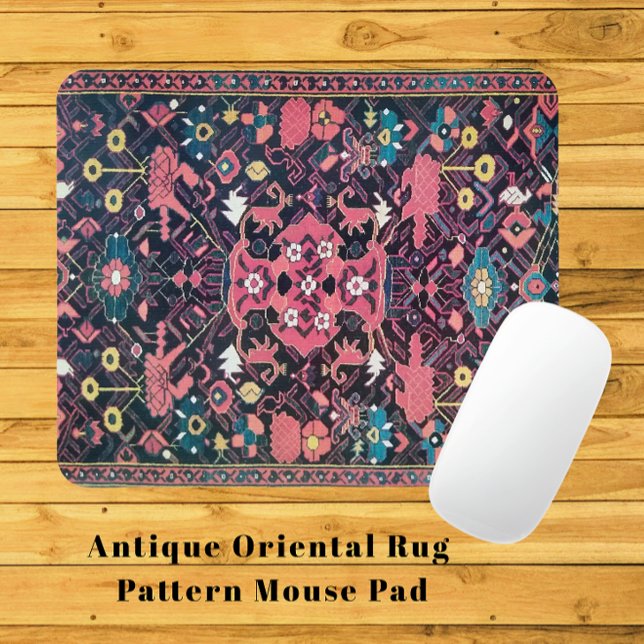 Beautiful Vase Pattern Antique Persian Oriental Mouse Mat (Handsome Vintage Design Mouse Pad)