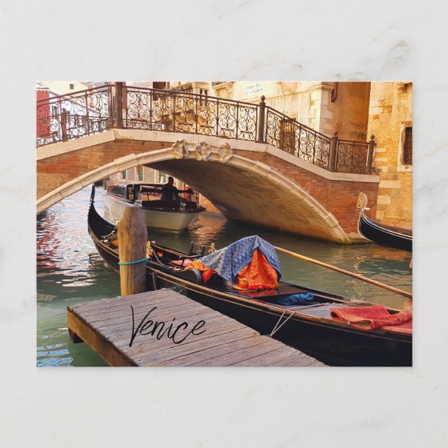 Beautiful Venice Italy Canal Travel Postcard (Front)